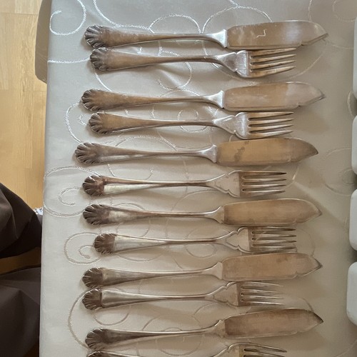 Versilbertes fischbesteck - versilbertes,