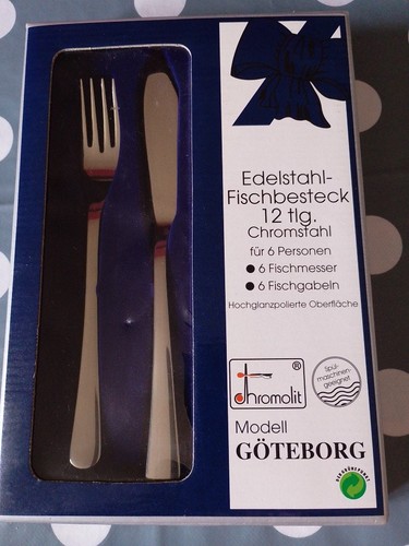 12teiliges fischbesteck set - fischbesteck,