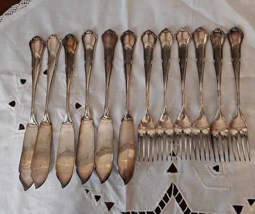 Fischbesteck versilbert - fischbesteck,